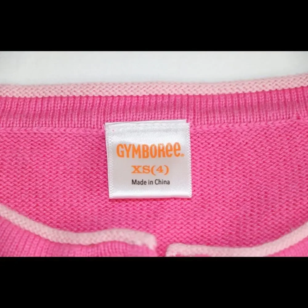 Gymboree Pink Button Down Sweater Pockets 4